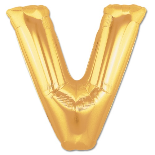 V Harfi 34 inch 76 cm Altın