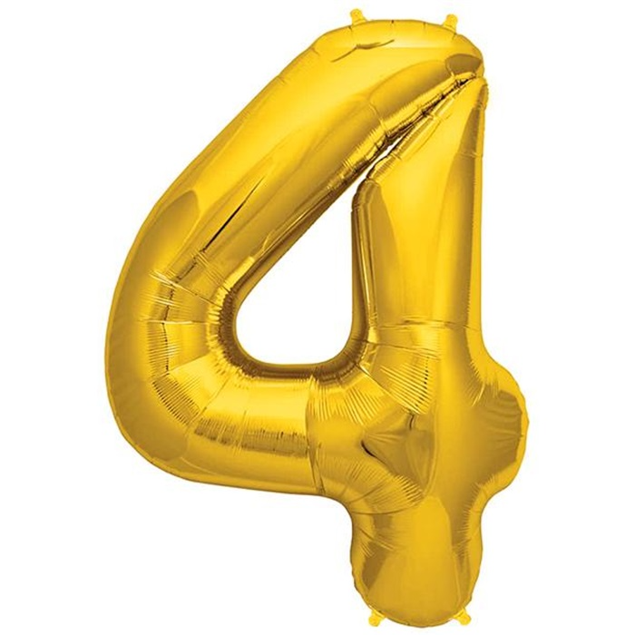 4 Rakamı 34 inch 76 cm Altın