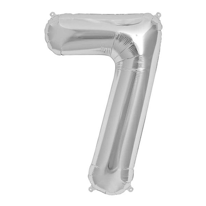 7 Rakamı 34 inch 76 cm Gümüş