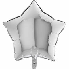 18 inch 46 cm Gümüş Yıldız Folyo Balon